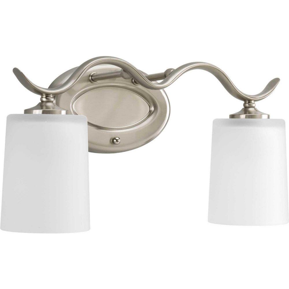 Progress Lighting Brushed Nickel 6-7/8 in. 100W 2-Light Medium Bracket 