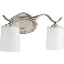 Progress Lighting Brushed Nickel 6-7/8 in. 100W 2-Light Medium Bracket 