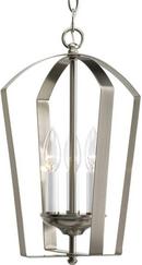Progress Lighting Brushed Nickel 60W 3-Light Candelabra E-12 Base Foyer Lighting 