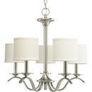 60 W 5-Light Candelabra Chandelier in Brushed Nickel