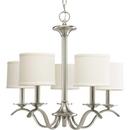 Progress Lighting Brushed Nickel 60W 5-Light Candelabra Chandelier 