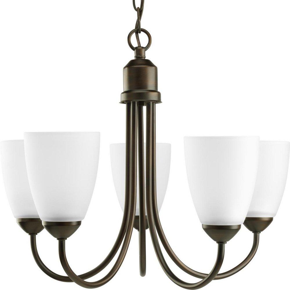 Progress Lighting Antique Bronze 5 Light 100W Chandelier 
