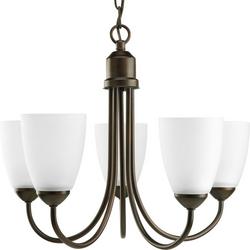 5 Light 100W Chandelier Antique Bronze