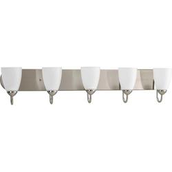 100W 5-Light Medium Base Bracket in Brushed Nickel