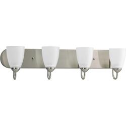 30 in. 100W 4-Light Bath Light in Brushed Nickel