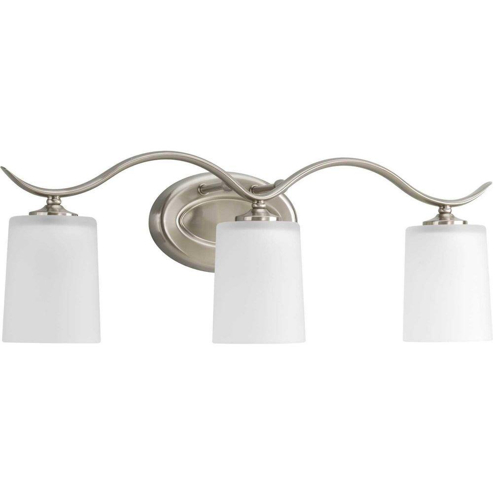Progress Lighting Brushed Nickel 100W 3-Light Medium Bracket Fixture 