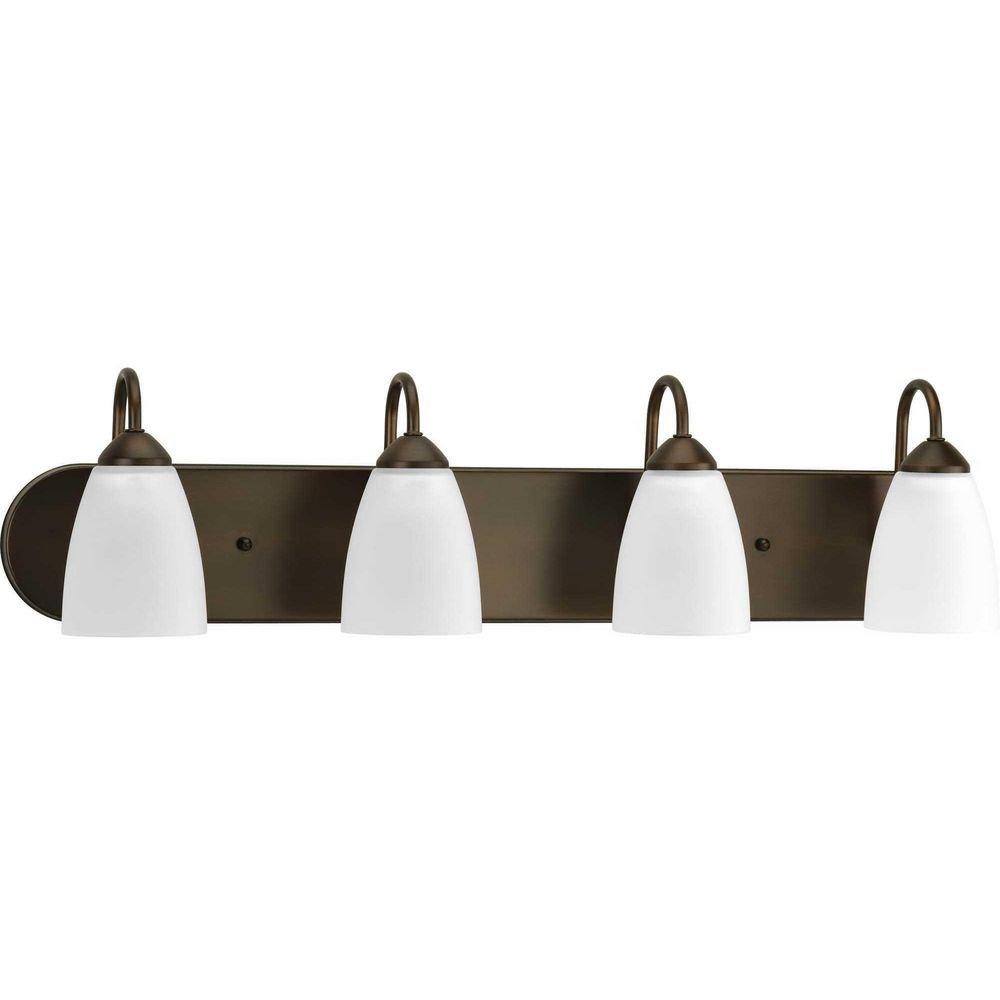 Progress Lighting Antique Bronze 30 in. 100W 4-Light Bath Light 
