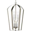 Progress Lighting Brushed Nickel 60W 6-Light Candelabra Ceiling Light 