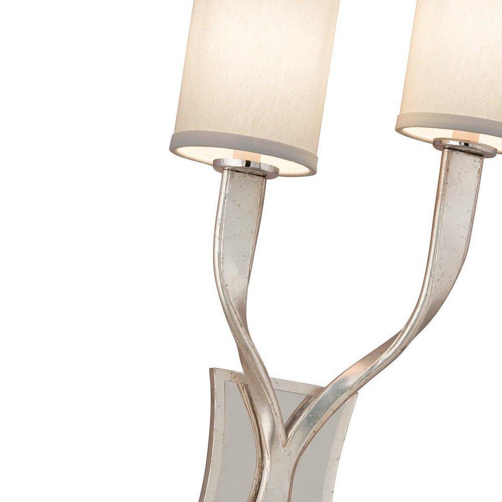 Corbett Lighting Silver Leaf 60 W 2-Light Right Candelabra Sconce 