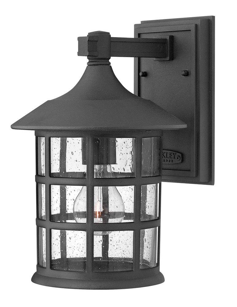 Hinkley Black 8 in. 100W 1-Light Medium E-26 Wall Lantern 