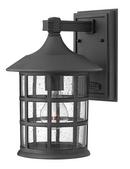 12-1/4 in. 100W 1-Light Outdoor Wall Mount Lantern in Black