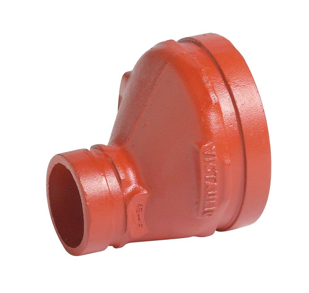 Victaulic Orange 7 in. Grooved 800 psi Orange Enamel and Painted Ductile Iron Eccentric Reducer 