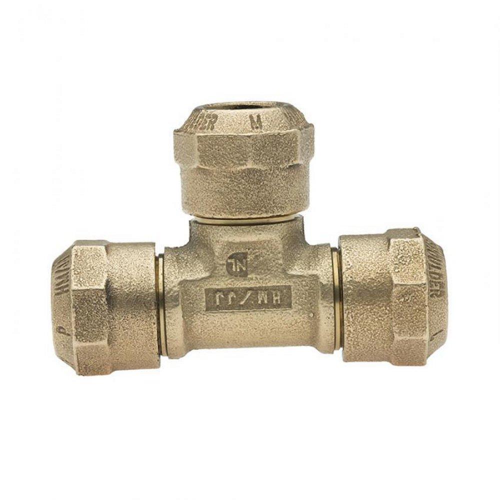 Mueller Company CTS Compression x MIPT Water Service Brass Tee 
