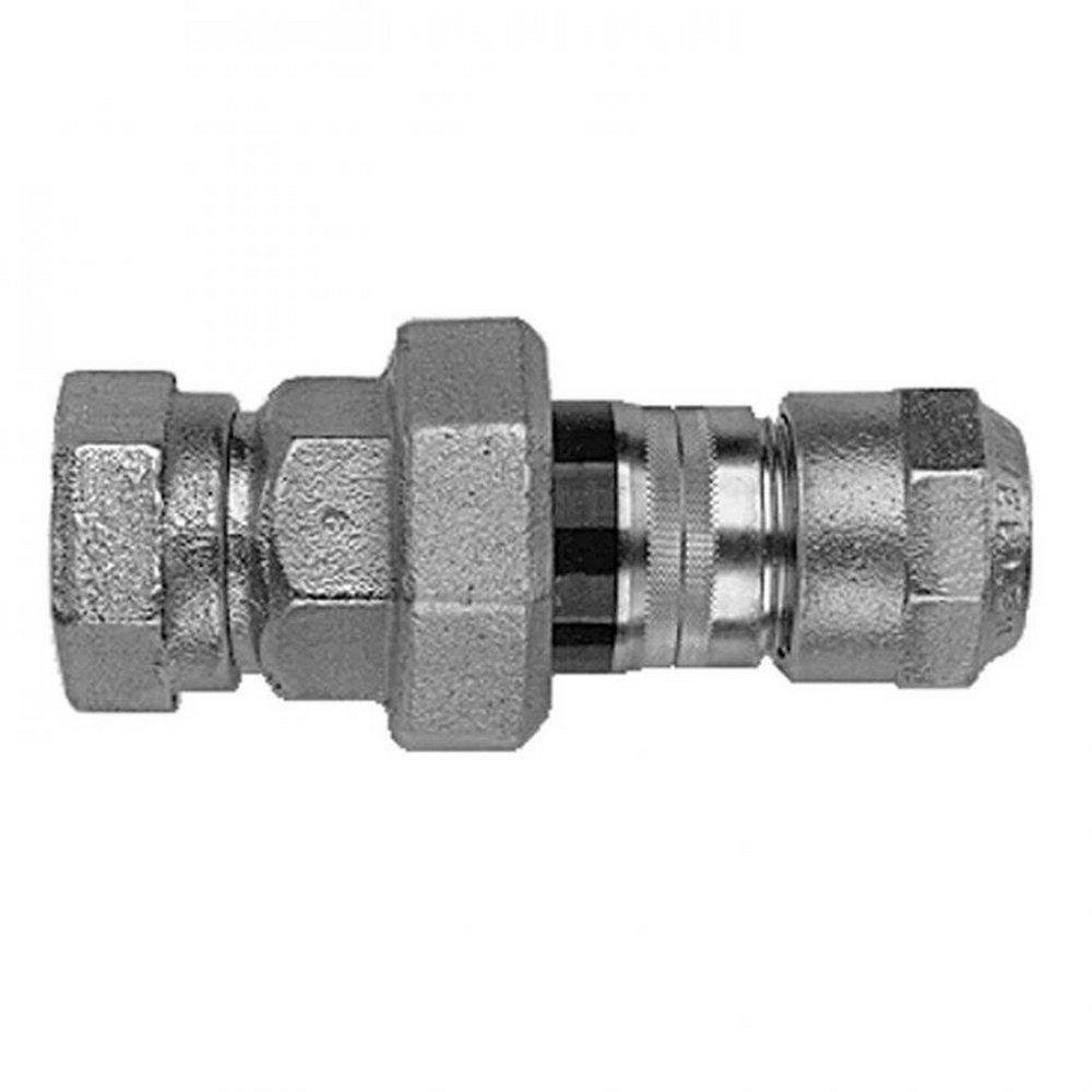 Mueller Company Female Copper Flare Thread x Compression Brass Coupling 