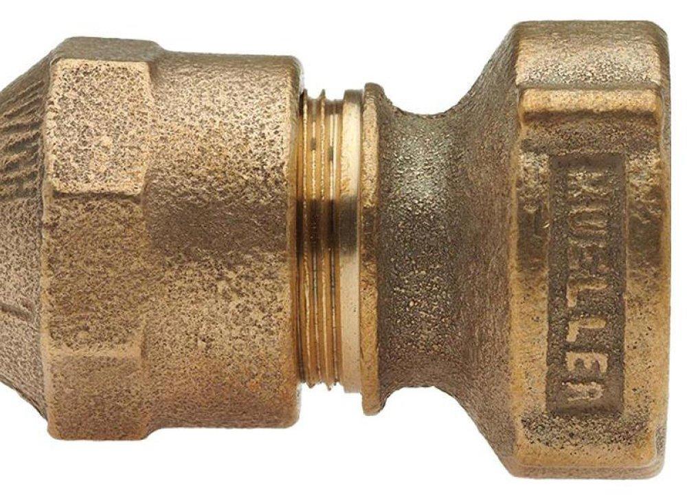 Mueller Company NPT x Compression Brass Reducing Coupling 