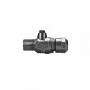 Mueller Company 1 in. IP Threaded x Compression Brass Ball Valve Corporation Stop 