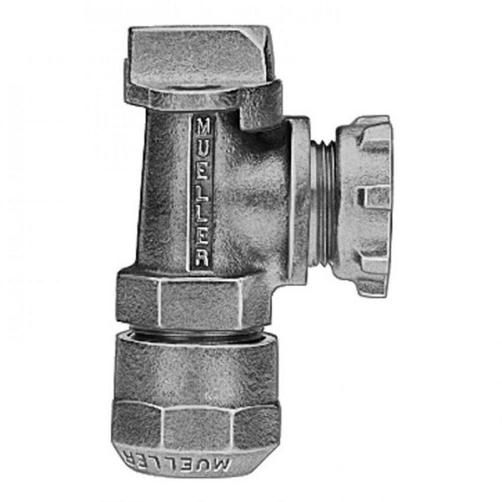 Mueller Company 1 in. Brass Angle Meter Stop 
