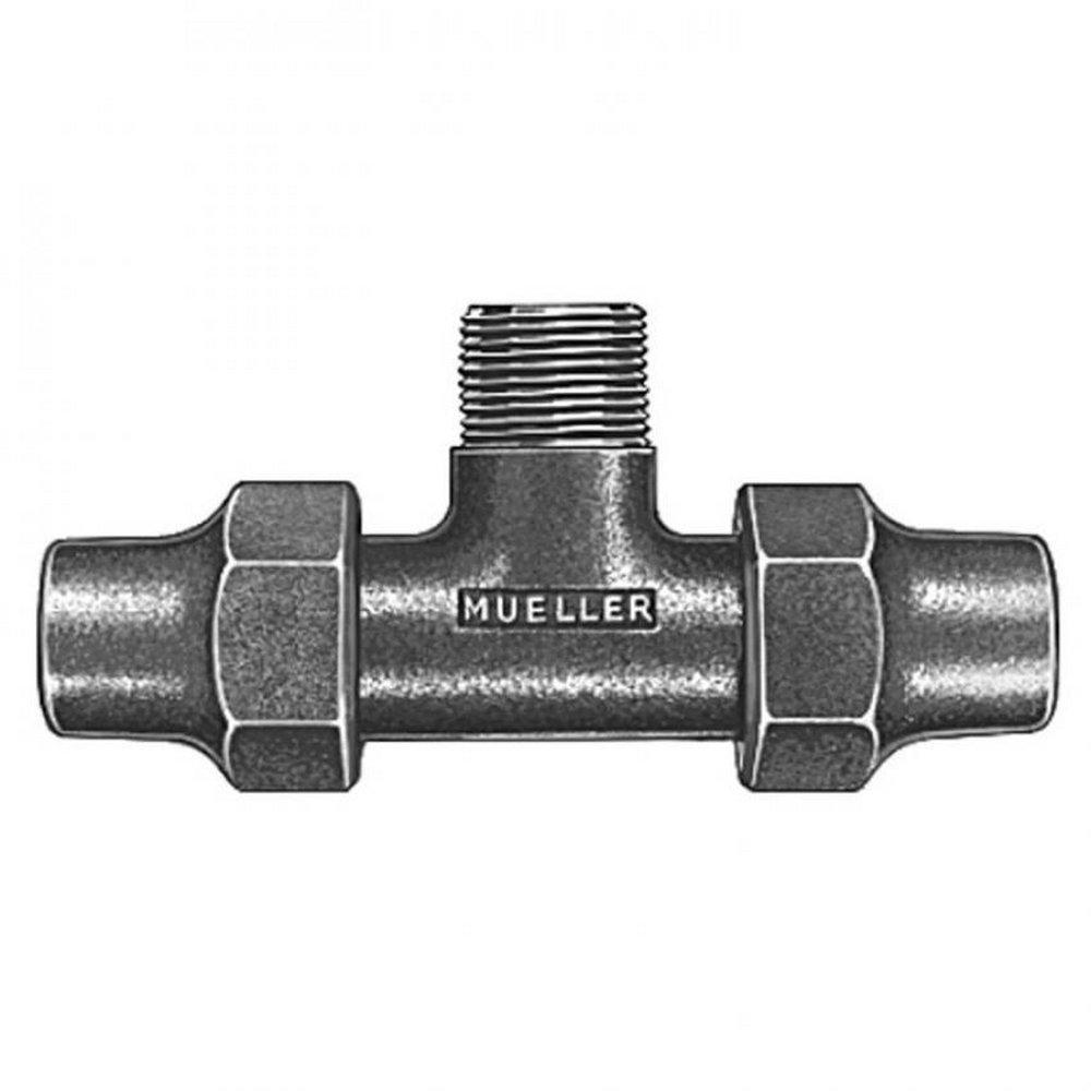 Mueller Company Copper Flared x MIPT Water Service Brass Tee 