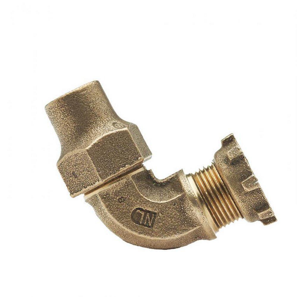 Mueller Company Lock Nut x Flared Brass Coupling 