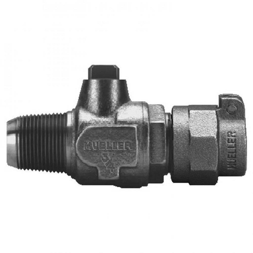 Mueller Company Threaded x Pack Joint Brass and Stainless Steel Ball Valve Corporation Stop 