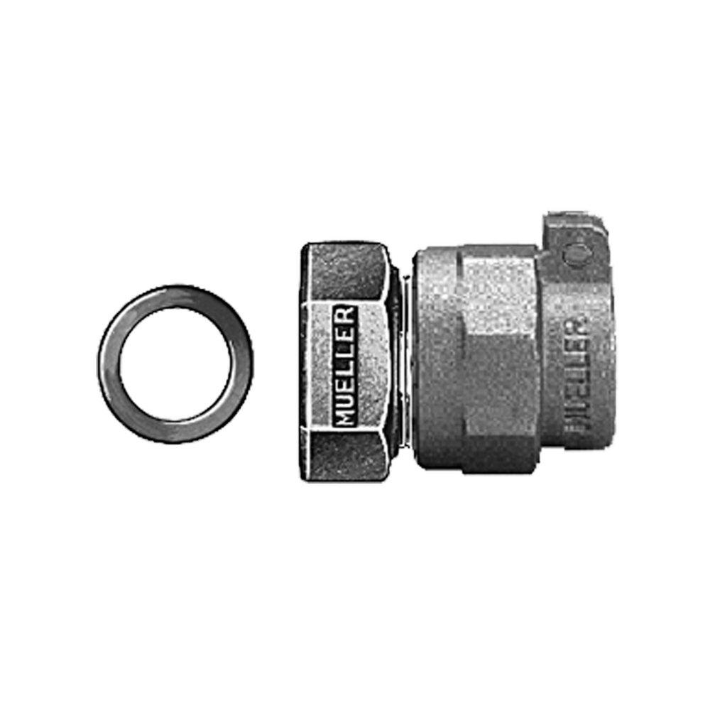Mueller Company Pack Joint x Female Copper Flare Thread Brass Straight Coupling 