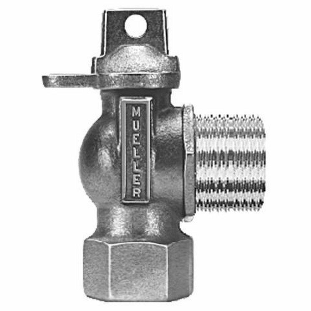 Mueller Company FIP x MIP Brass Angle Ball Valve Curb Stop 