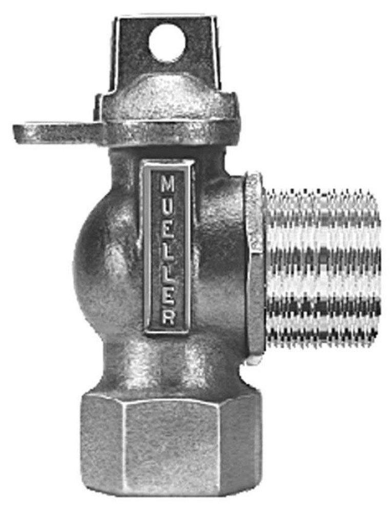 Mueller Company FIP x MIP Brass Angle Ball Valve Curb Stop 