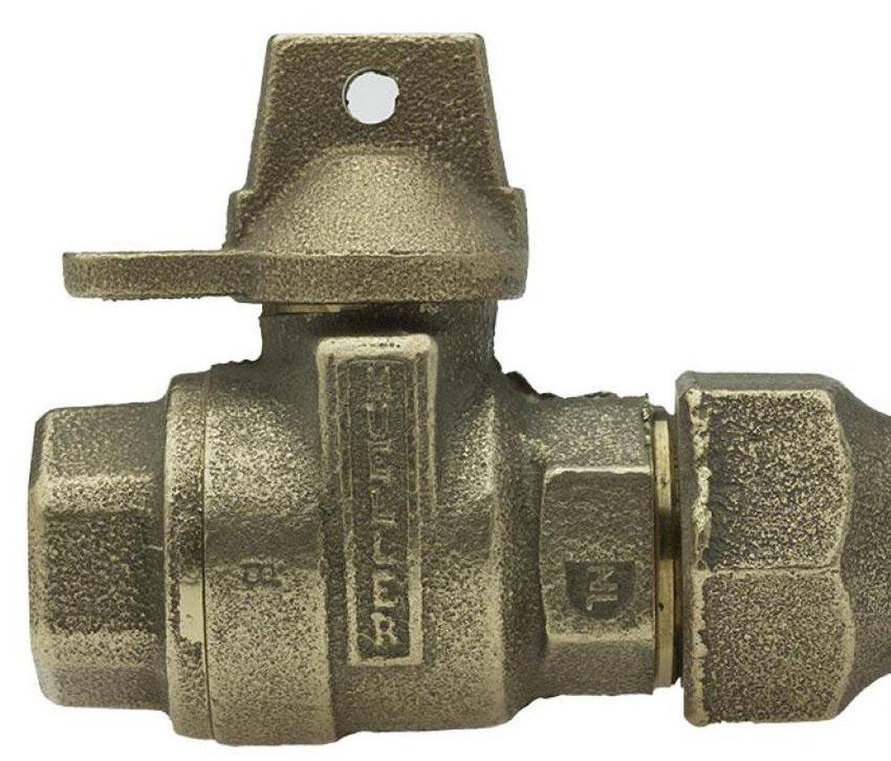 Mueller Company Flared x FIP Ball Valve with Lock Wing 