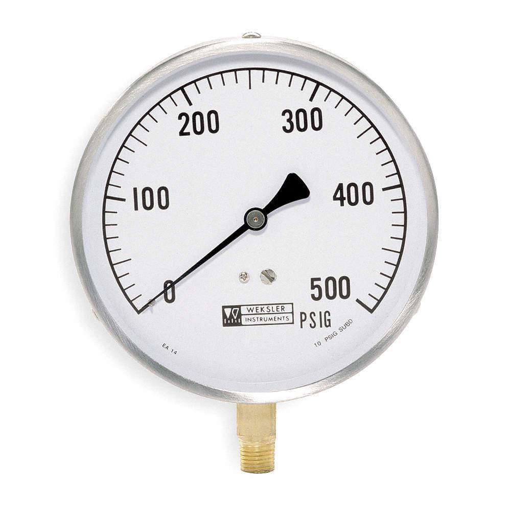 Weksler Instruments 4-1/2 in. Pressure Gauge 