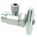 BrassCraft Chrome 1/2 x 3/8 in. Nom Sweat x OD Compression Knurled Handle Straight Supply Stop Valve 