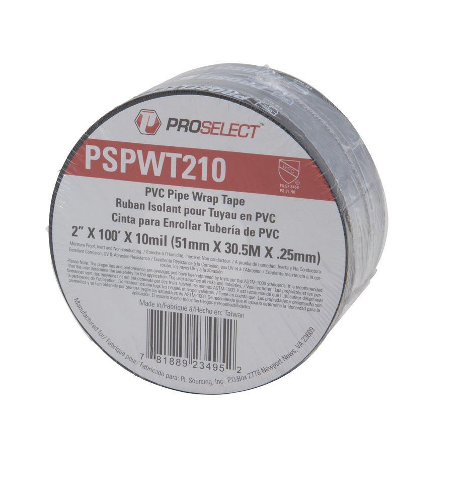 PROSELECT® Black 2 in. x 100 ft. Plastic Pipe Wrap Tape 
