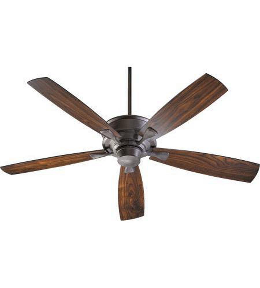 Quorum International Toasted Sienna 90W 5-Blade Ceiling Fan with 60 in. Blade Span and Light Kit 