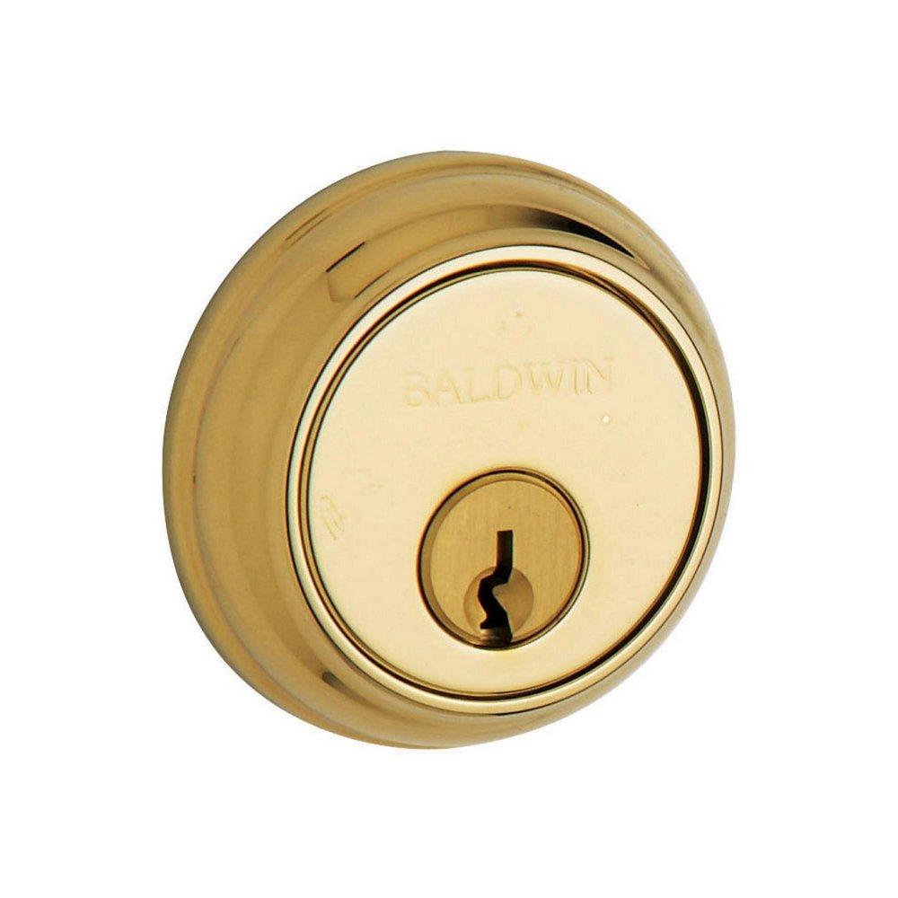 Baldwin Polished Brass Polished Brass 2.375 BACKSET Single Cylinder DEADBLT 