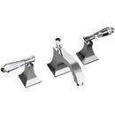 Santec Polished Chrome Widespread Bathroom Sink Faucet with Double Lever Handle 