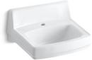 20-3/4 x 18-1/4 in. Rectangular Wall Mount Bathroom Sink in White
