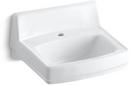 20-3/4 in. Wall Mount Rectangular Vitreous China Bathroom Sink in White