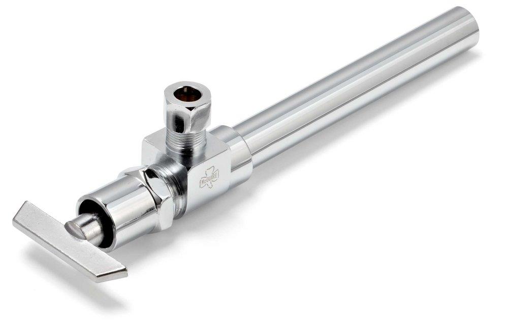 McGuire Manufacturing Chrome Plated Sweat x OD Tube Loose Key Angle Supply Stop Valve in Chrome Plated 