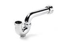 1-1/2 x 2 in. Cast Brass P-Trap with Cleanout and Box Flange in Chrome plated