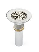 4-1/2 in. Wide Top Sink Strainer with Tailpiece and Brass Nut