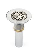 McGuire Manufacturing Chrome Plated Wide Top Sink Strainer with Tailpiece and Brass Nut 