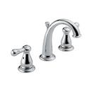 Double Lever Handle High Arc Widespread Lavatory Faucet with Metal Pop-Up in Polished Chrome