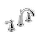 Delta Faucet Polished Chrome Double Lever Handle High Arc Widespread Bathroom Sink Faucet with Metal Pop-Up 