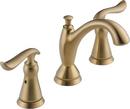 Delta Faucet Brilliance&reg; Champagne Bronze Two Handle Widespread Bathroom Sink Faucet with Pop-Up Drain Assembly 