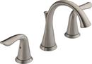 Delta Faucet Brilliance® Stainless Two Handle Widespread Bathroom Sink Faucet with Pop-Up Drain Assembly