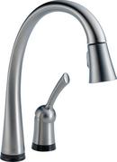 Delta Faucet Arctic Stainless Single Handle Pull Down Touch Activated Kitchen Faucet with Two-Function Spray, Magnetic Docking and Touch2O Technology 