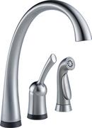 Delta Faucet Arctic Stainless Single Handle Touch Activated Kitchen Faucet with Side Spray and Touch2O Technology 