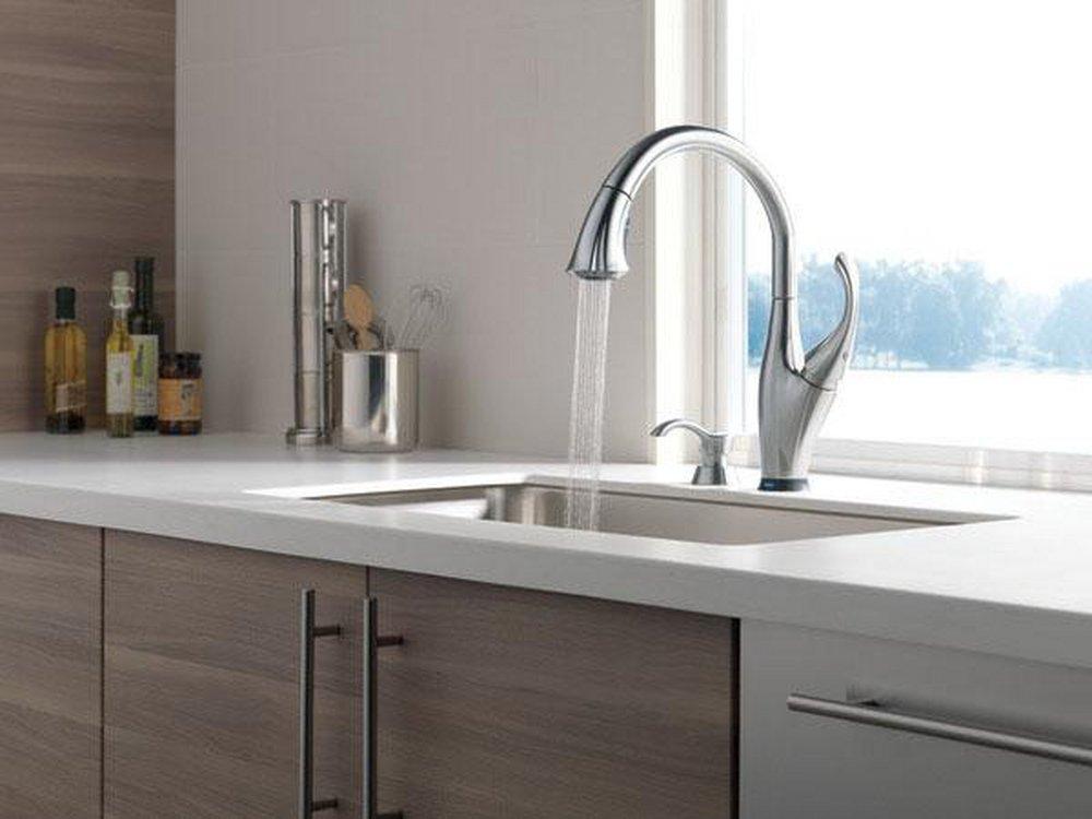 Delta Faucet Arctic Stainless 2-7/8 in. 13 oz. Kitchen Soap Dispenser 