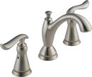 Delta Faucet Brilliance&reg; Stainless Two Handle Widespread Bathroom Sink Faucet with Pop-Up Drain Assembly 