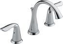 Delta Faucet Chrome Two Handle Widespread Bathroom Sink Faucet with Pop-Up Drain Assembly