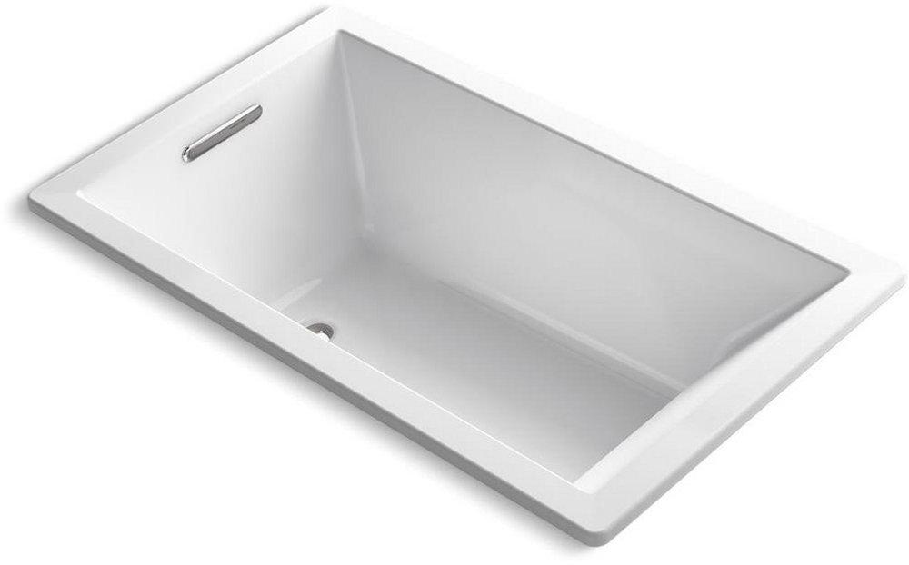 KOHLER White 60 x 36 in. Drop-In Bathtub with End Drain 